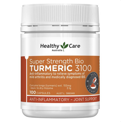 Healthy Care Super Strength Bio Turmeric 3100mg 100 Capsules