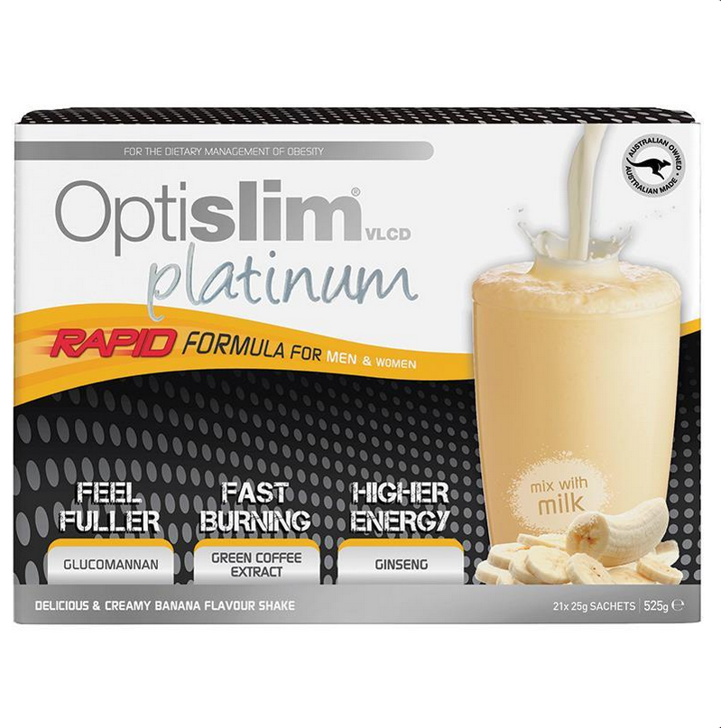 Optislim VLCD Platinum Banana Shake 21 x 25g Sachets