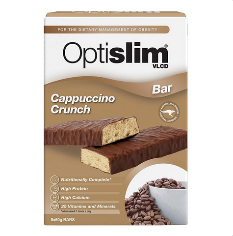 Optislim VLCD Bar Cappuccino Crunch 5 x 60g Bars