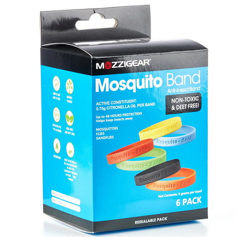 Mozzigear Adults Mosquito Band 6 Pack