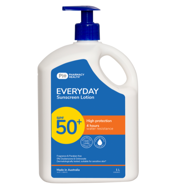 Pharmacy Health Everyday Sunscreen Lotion SPF50+ 1L (Ships June)