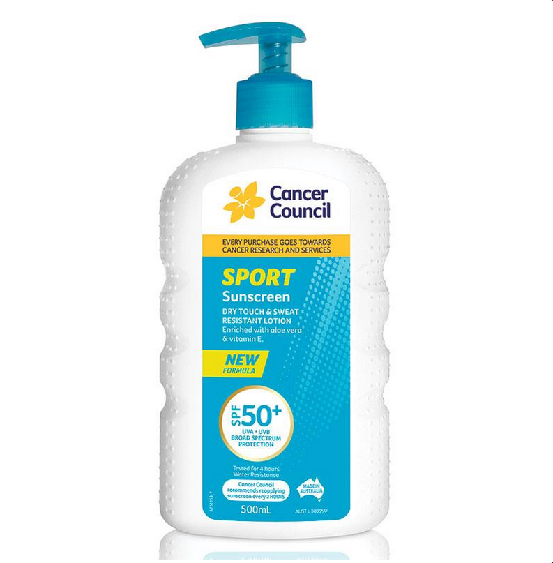 Cancer Council SPF 50 Sport Dry Touch & Sweat Resistant 500mL
