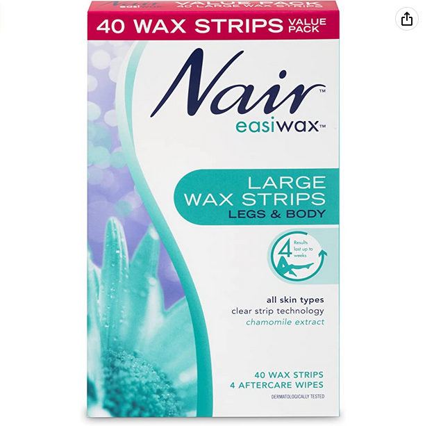 Nair Easiwax Legs & Body Wax Strips Large 40 WAX STRIPS