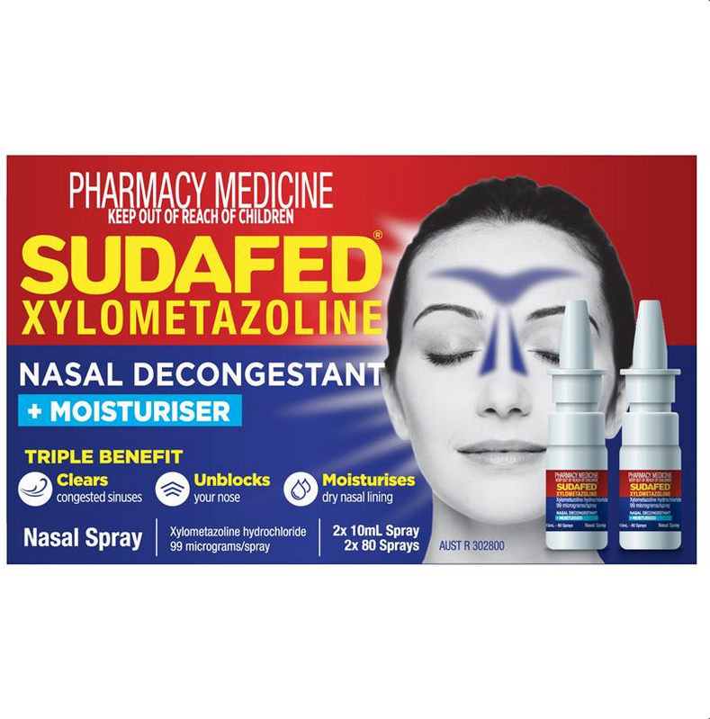 Sudafed Xylo Nasal Decongestant Twin Pack 2 x 10mL (Limit ONE per Order)