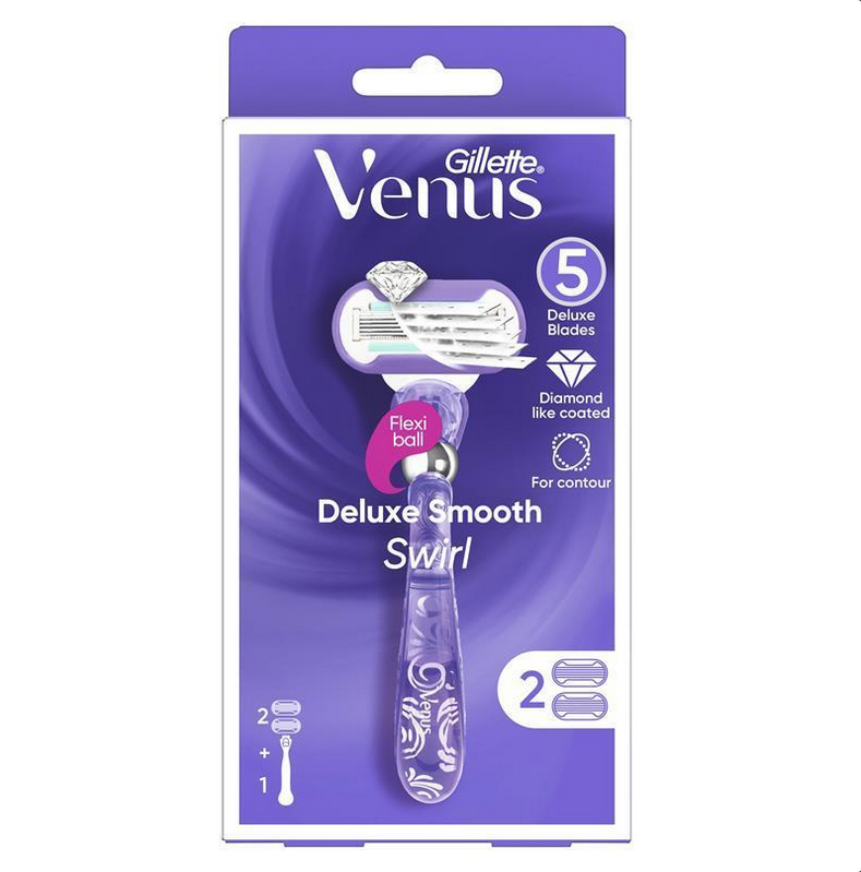 Gillette Venus Deluxe Smooth Swirl + 2 Blade Refills
