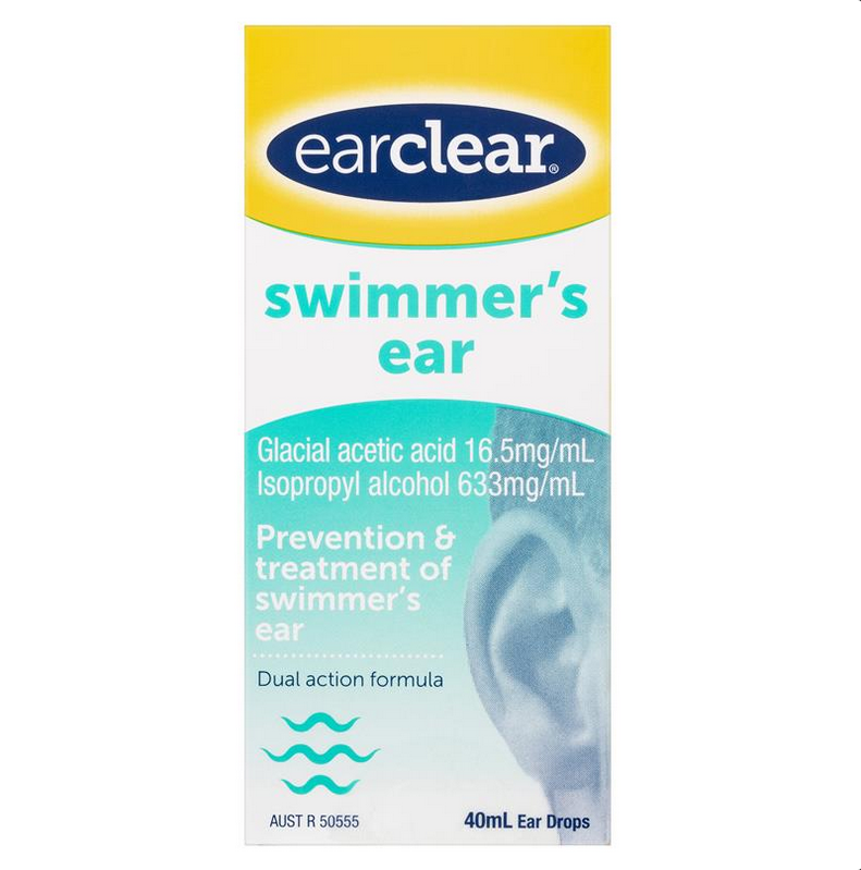 EarClear Swimmer's Ear Drops 40mL Prevention & Treatment of Swimmer