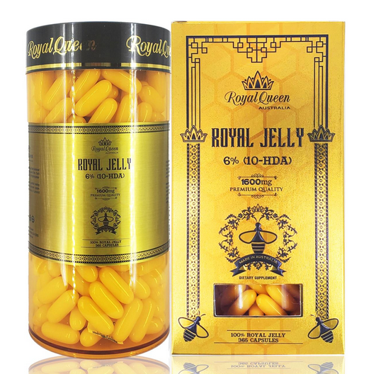 Golden Health Royal Jelly 1600mg 6% 10 HDA Royal Queen 365 Capsules