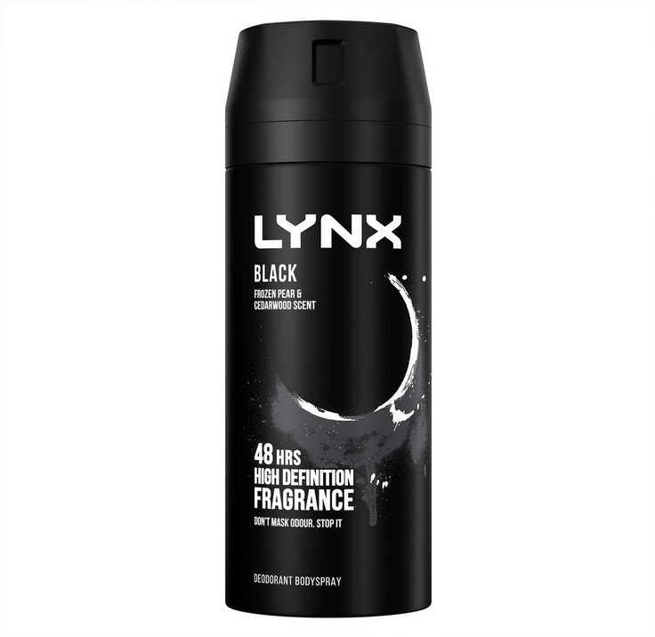 Lynx Deodorant Black Frozen Pear Body Spray 150mL