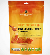 Load image into Gallery viewer, Wealthy Health Daily Booster Raw Organic Honey + Turmeric 5g x 12 Sachets