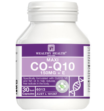 Wealthy Health Maxi COQ10 150MG + E 30 Capsules