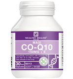 Wealthy Health MAXI COQ10 150MG + E 30 Capsules