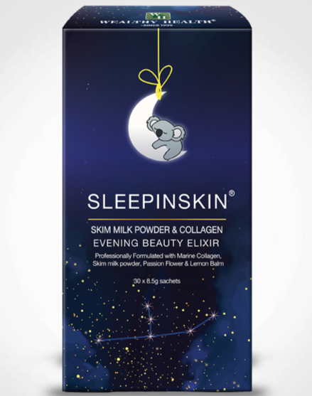 Wealthy Health SleepInSkin Skim milk powder with collagen 8.5g x 30 Sachets