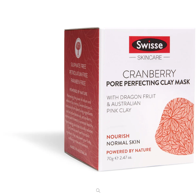 SWISSE Skincare Cranberry Pore Perfecting Clay Mask 70g