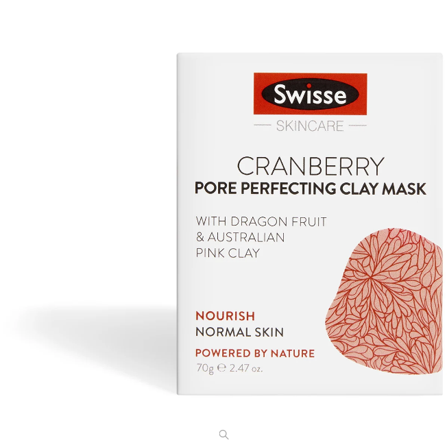 SWISSE Skincare Cranberry Pore Perfecting Clay Mask 70g