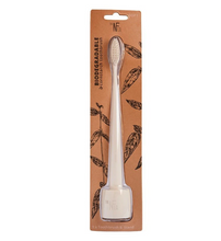 Load image into Gallery viewer, The Natural Family Co Bio Toothbrush TM Ivory Desert + Toothbrush Stand