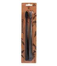 Load image into Gallery viewer, The Natural Family Co Bio Toothbrush TM Pirate Black &amp; Monsoon Mist Twin Pack