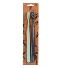 Load image into Gallery viewer, The Natural Family Co Bio Toothbrush TM River Mint &amp; Monsoon Mist Twin Pack