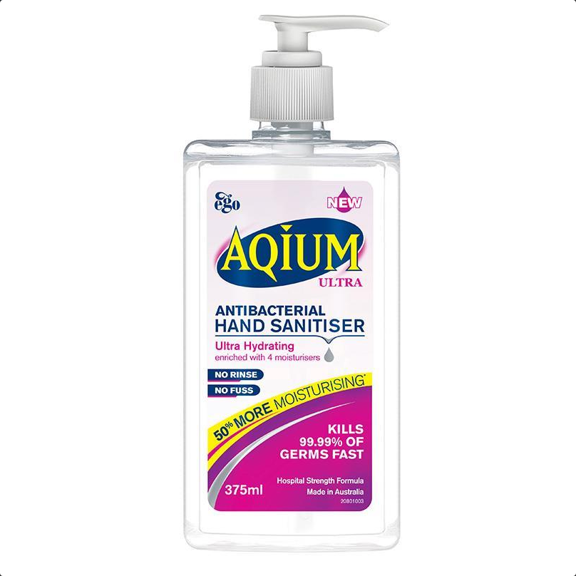 Aqium Antibacterial Hand Sanitiser Ultra 375mL
