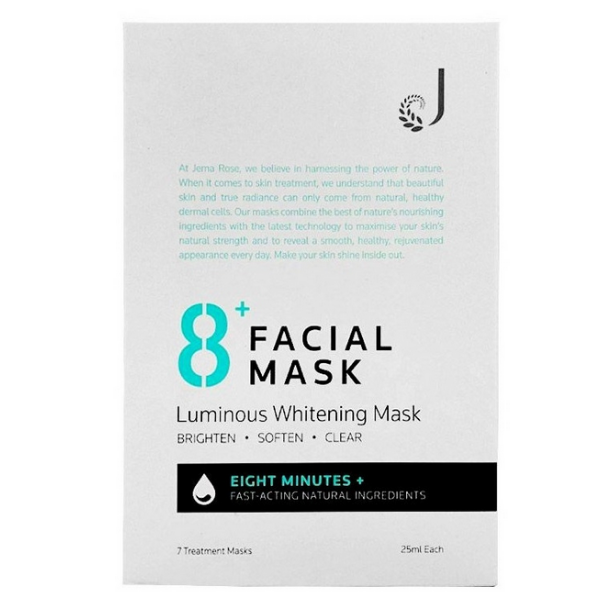 Jema Rose 8+ Minutes Luminous Whitening Mask 7 x 25mL