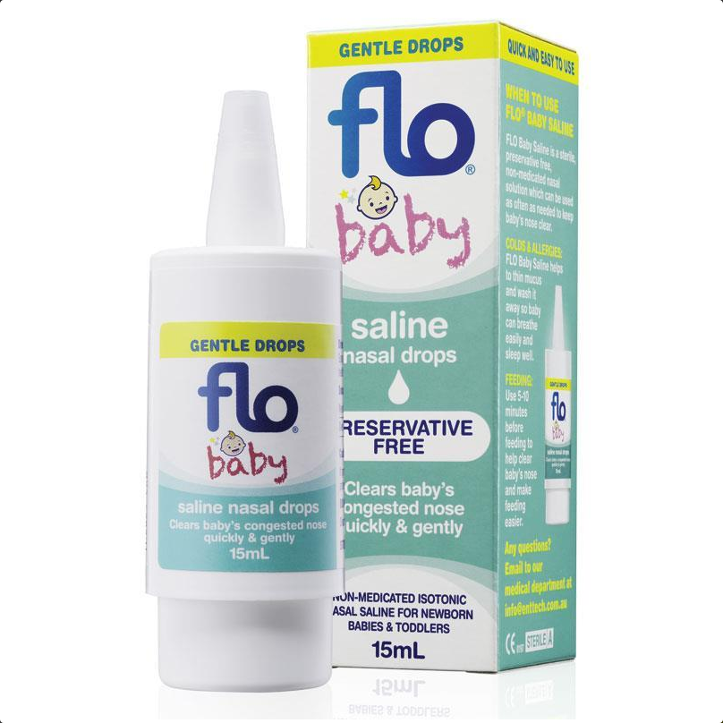 FLO Baby Saline + Nasal Drops 15ml