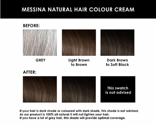 Messina Natural Hair Colour Cream BROWN 250g