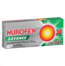 Load image into Gallery viewer, Nurofen Zavance Ibuprofen 256mg Fast Pain Relief 24 Caplets