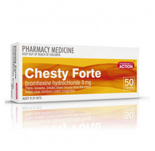 Load image into Gallery viewer, Pharmacy Action Chesty Forte 50 Tablets (Limit ONE per Order)