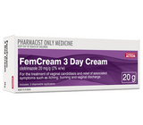 Pharmacy Action FemCream 3 Day Cream 20g (Limit ONE per Order)