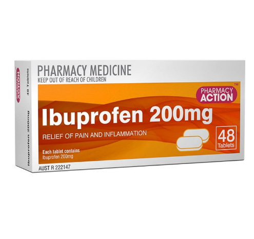 Pharmacy Action Ibuprofen 200mg 48 Tablets (Limit ONE per Order)