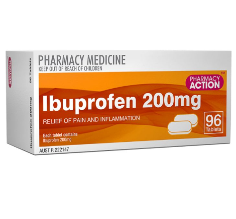 Pharmacy Action Ibuprofen 200mg 96 Tablets (Limit ONE per Order)