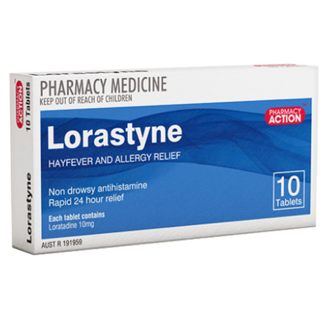 Pharmacy Action Lorastyne 10mg 10 Tablets (Limit ONE per Order)