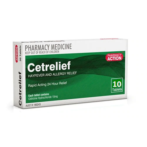 Pharmacy Action Cetrelief 10mg 10 Tablets (Limit ONE per Order)