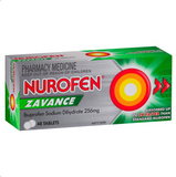 Nurofen Zavance Ibuprofen 256mg Fast Pain Relief 48 Tablets (Limit ONE per Order)