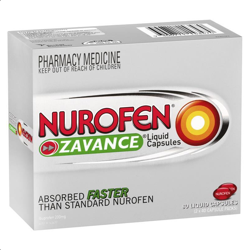 Nurofen Zavance Pain Relief 80 Liquid Capsules (Limit ONE per Order)