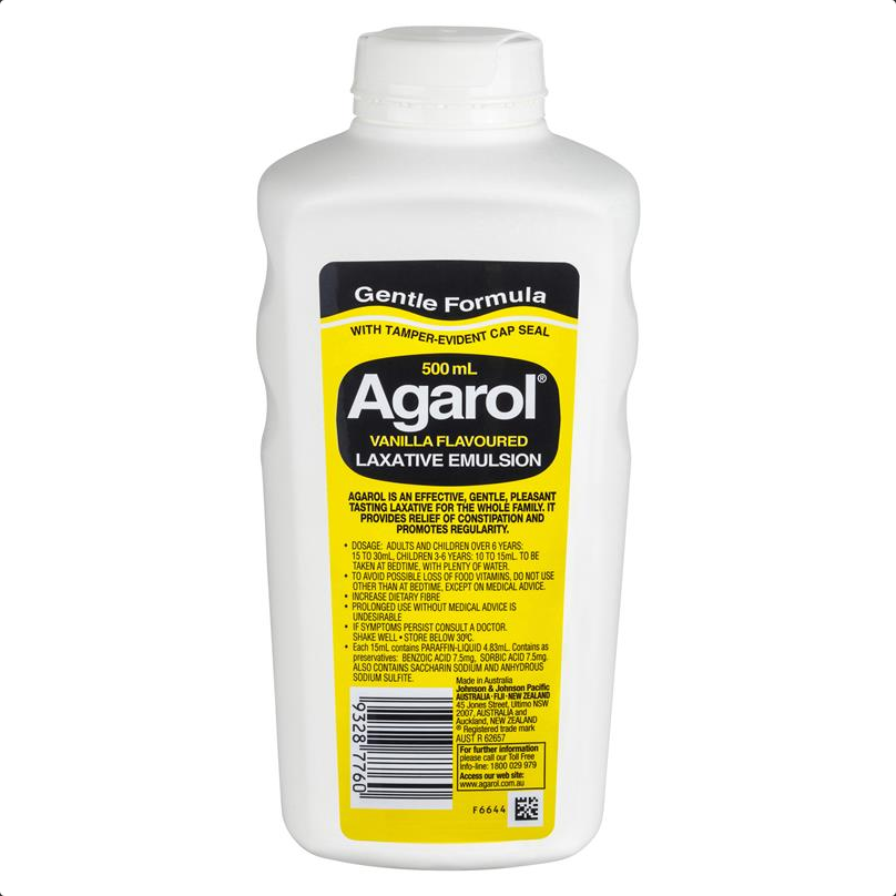 Agarol Vanilla Laxative Liquid 500mL