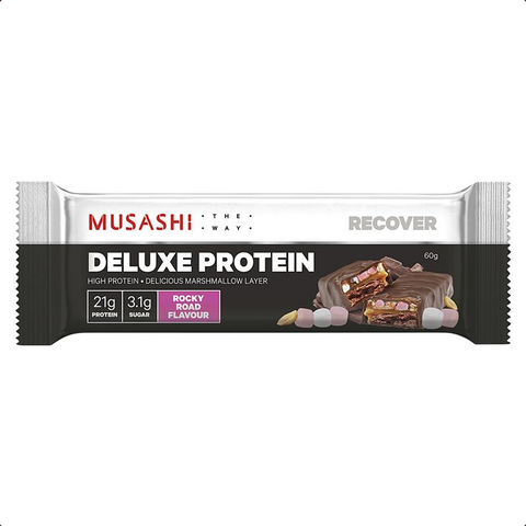 Musashi Deluxe Protein Bar Rocky Road 6 x 60g - Pack of 6