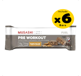 Musashi Fuel Pre Workout Bar Peanut Butter 6 x 65g - Pack of 6