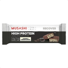 Load image into Gallery viewer, Musashi High Protein Bar Cookies And Cream 6 x 90g - Pack of 6
