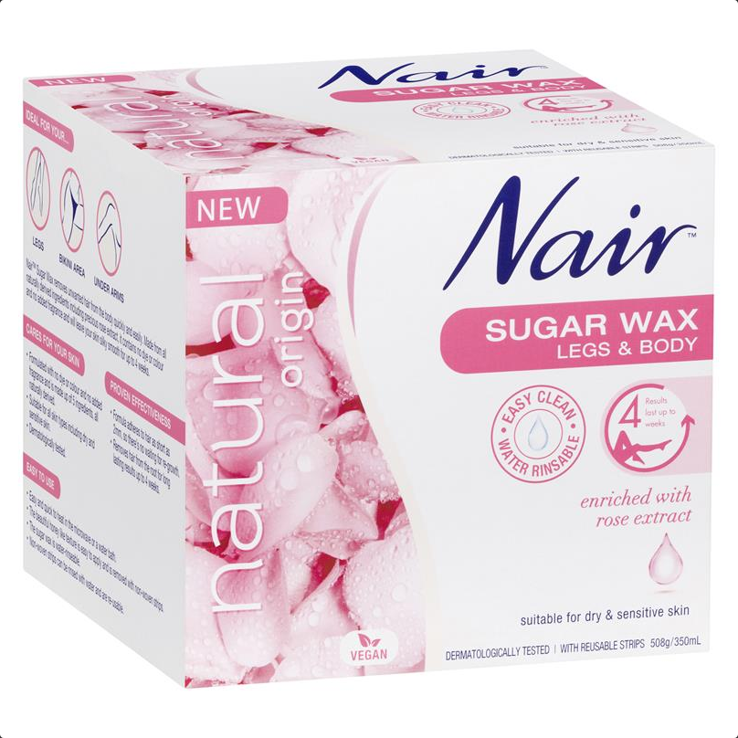 Nair Natural Legs & Body Origin Sugar Wax Rose 508g