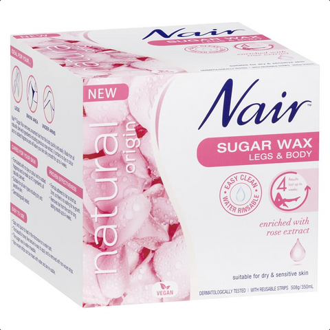 Nair Natural Legs & Body Origin Sugar Wax Rose 508g