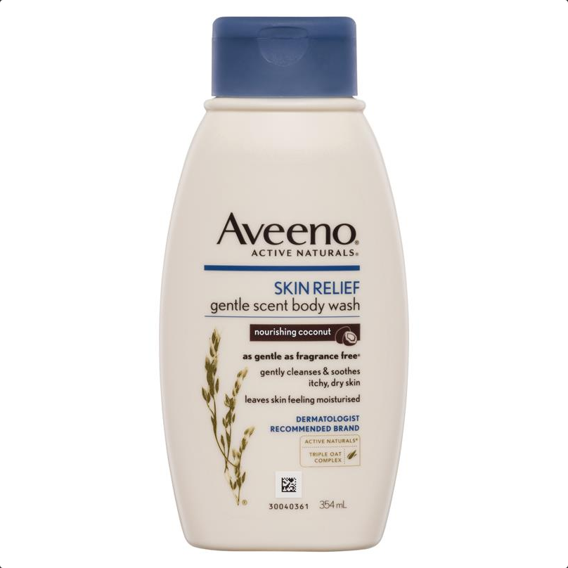 Aveeno Active Naturals Skin Relief Gentle Scent Body Wash Nourishing Coconut 354mL
