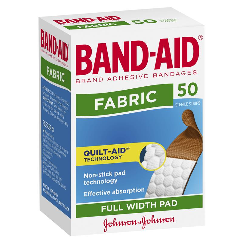 Band-Aid Adhesive Fabric Strips 50 Pack