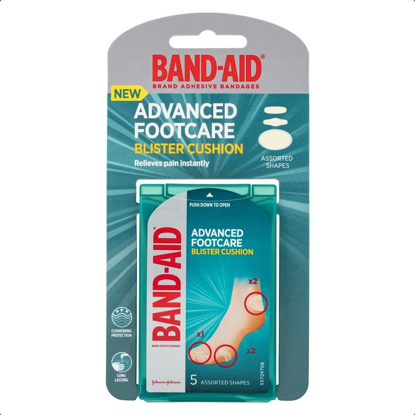 Band-Aid Advanced Footcare Blister Cushions Assorted Shapes 5 Pack