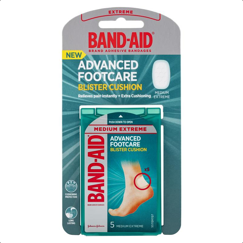 Band-Aid Advanced Footcare Blister Cushions Medium 5 Pack