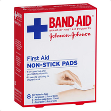 Load image into Gallery viewer, Band-Aid First Aid Non-Stick Pads 8 Pack