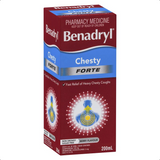 Benadryl Chesty Forte Cough Liquid Berry Flavour 200mL (Limit ONE per Order)