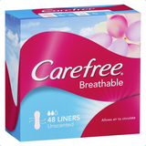 Carefree Breathable Liners Unscented 48 Pack