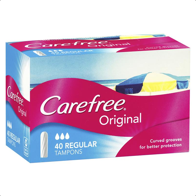 Carefree Original Tampons Regular 40 Pack