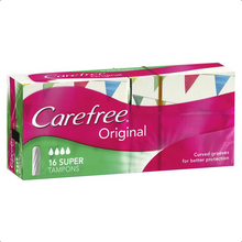Load image into Gallery viewer, Carefree Original Tampons Super 16 Pack