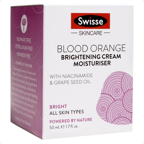 Swisse Skincare Blood Orange Brightening Cream Moisturiser 50mL